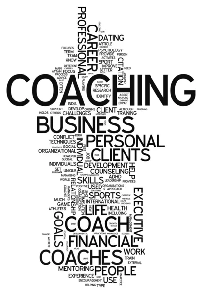 Parola nuvola di coaching — Foto Stock