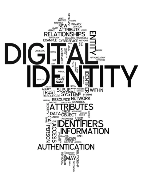 Word Cloud Digital Identity — Stock Photo, Image