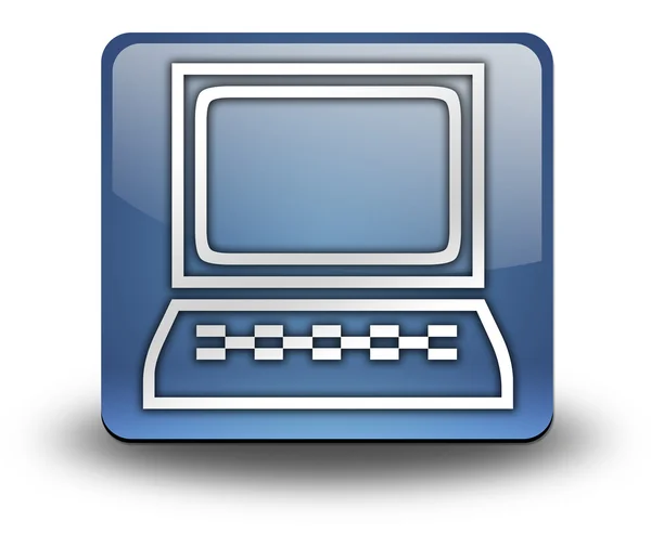 Ikona przycisku, piktogram komputer stacjonarny — Zdjęcie stockowe