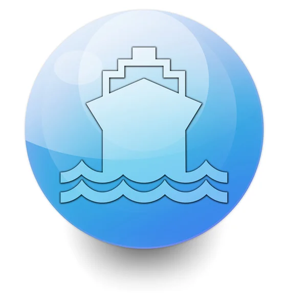 Icon, Button, Pictogram Ship, Water Transportation — Stock Photo, Image