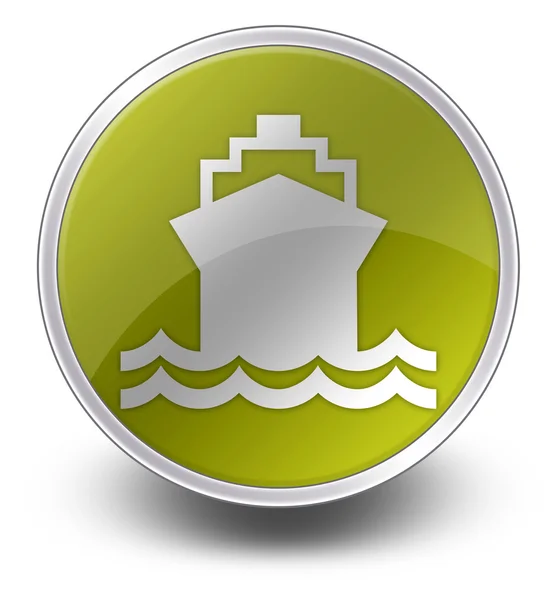 Pictogram, knop, pictogram schip, water transport — Stockfoto