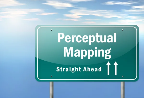 Highway Signpost Perceptual Mapping — Stock Photo, Image