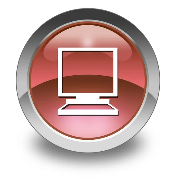 Pictogram, knop, pictogram desktop computer — Stockfoto