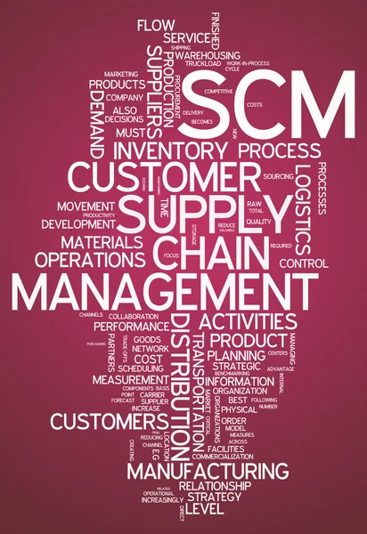 Gestione della supply chain di Word Cloud — Foto Stock
