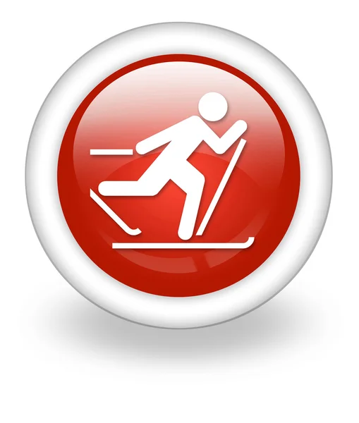 Icon, Button, Pictogram Cross-Country Skiing — Stock Photo, Image