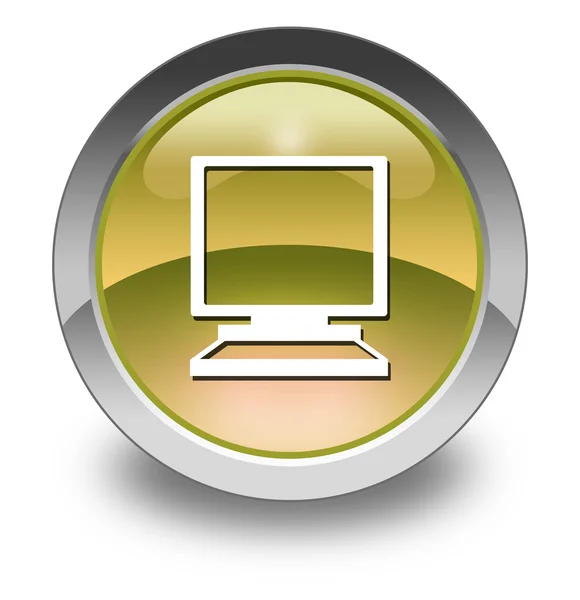 Icon, Button, Pictogram Desktop Computer — Stock Photo, Image