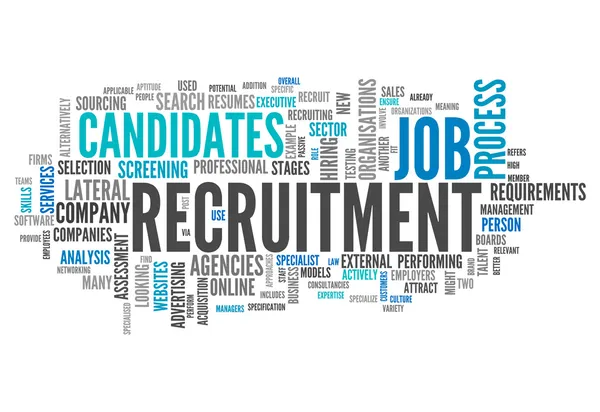 Word Cloud Recruitment — Stock Photo, Image