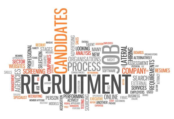 Word Cloud Recruitment — Stock Photo, Image