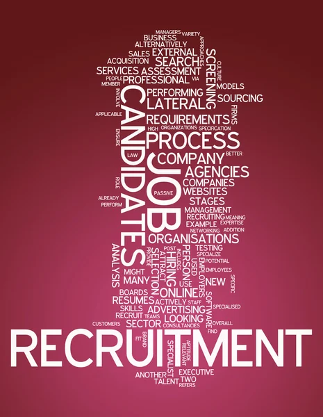 Word Cloud Recruitment — Stock Photo, Image