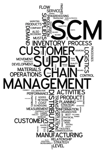 Word Cloud Supply Chain Management — Stock Photo, Image