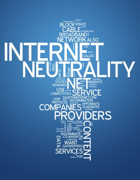 Słowo cloud neutralność Internetu — Zdjęcie stockowe