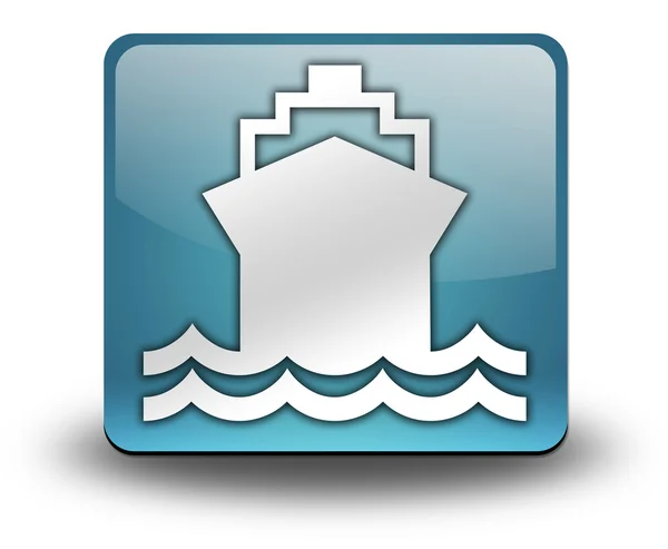 Ícone, botão, navio do pictograma, transporte da água — Fotografia de Stock