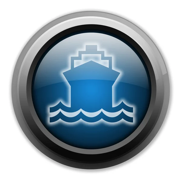 Εικονίδιο, κουμπί, πλοίο εικονόγραμμα, μεταφορά νερού — Φωτογραφία Αρχείου