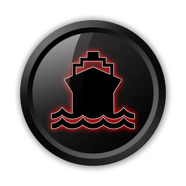 Pictogram, knop, pictogram schip, water transport — Stockfoto