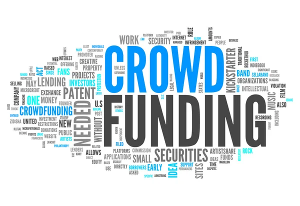 Word Cloud Crowd Funding — Stock Photo, Image