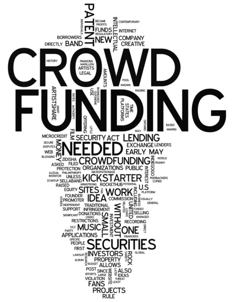 Word Cloud Crowd Financiamento — Fotografia de Stock