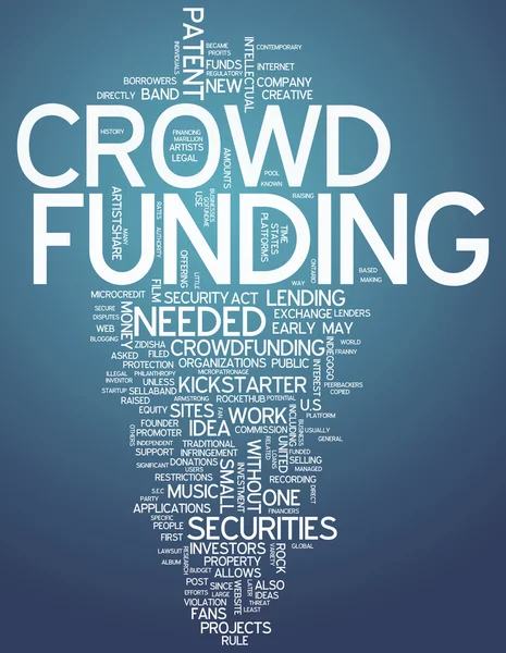 Word Cloud Crowd Funding — Stock Photo, Image