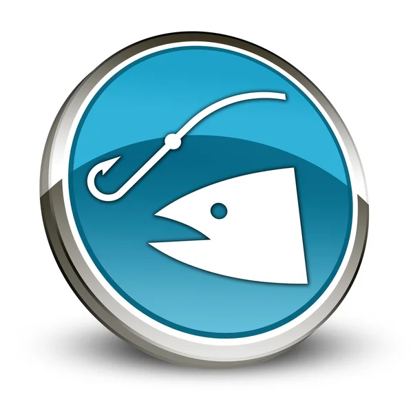 Icon, Button, Pictogram Fishing, Angling — Stock Photo, Image