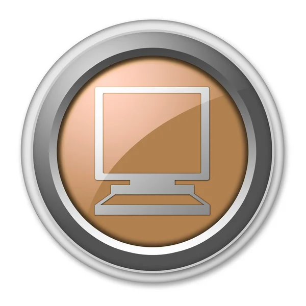 Icon, Button, Pictogram Desktop Computer — Stock Photo, Image