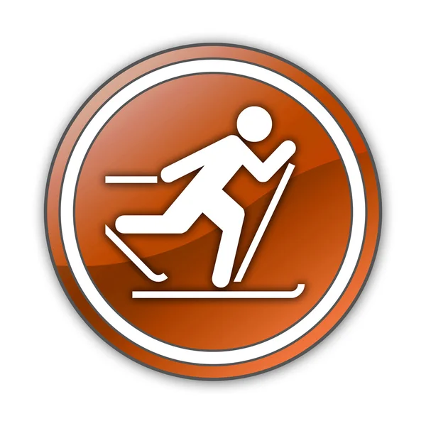 Pictogram, knop, pictogram cross-country skiën — Stockfoto