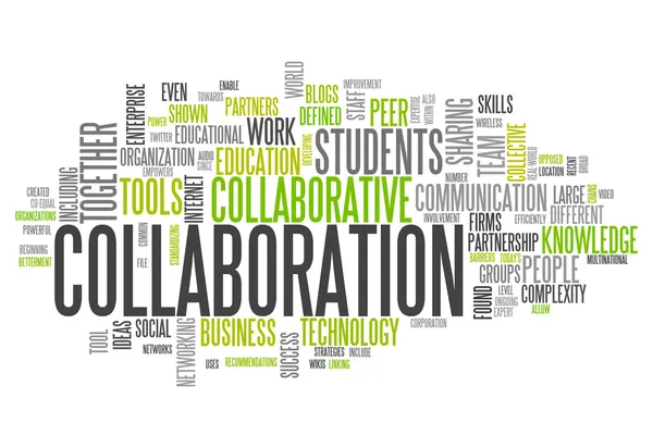 Collaborazione Word Cloud — Foto Stock