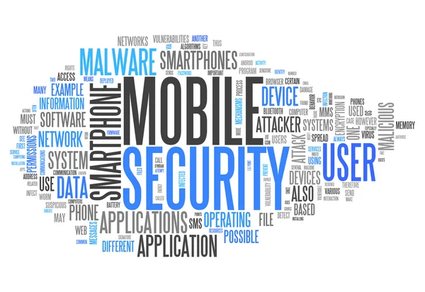 Sicurezza mobile Word Cloud — Foto Stock