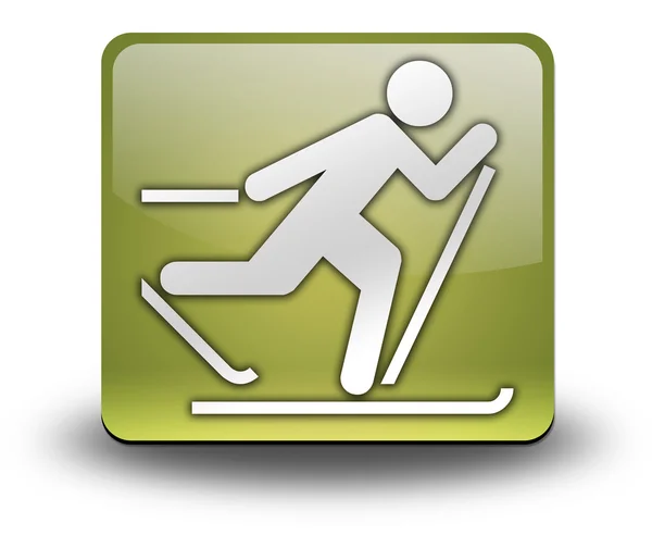 Pictogram, knop, pictogram cross-country skiën — Stockfoto