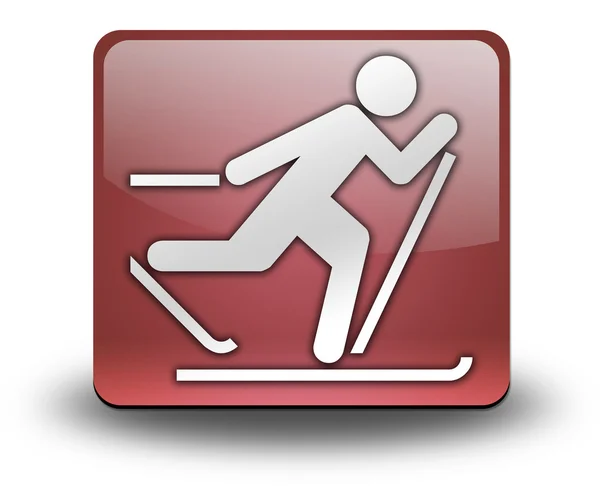 Icon, Button, Pictogram Cross-Country Skiing — Stock Photo, Image