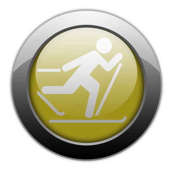 Simge, düğme, piktogram kayaklı koşu — Stok fotoğraf