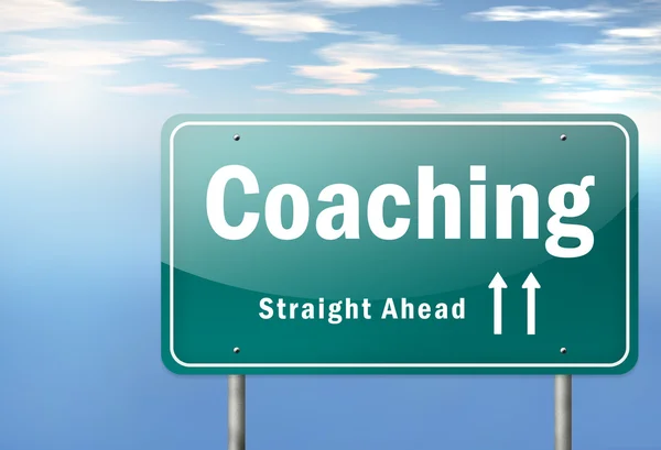 Highway Signpost Coaching — Stock Photo, Image