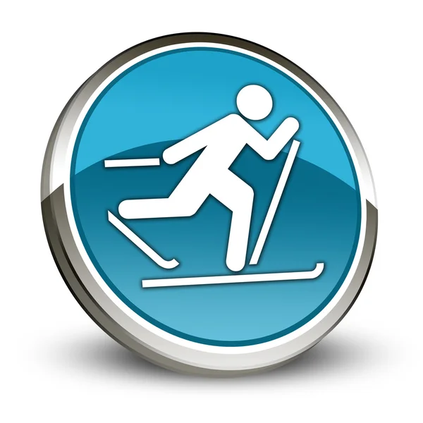 Icon, Button, Pictogram Cross-Country Skiing — Stock Photo, Image