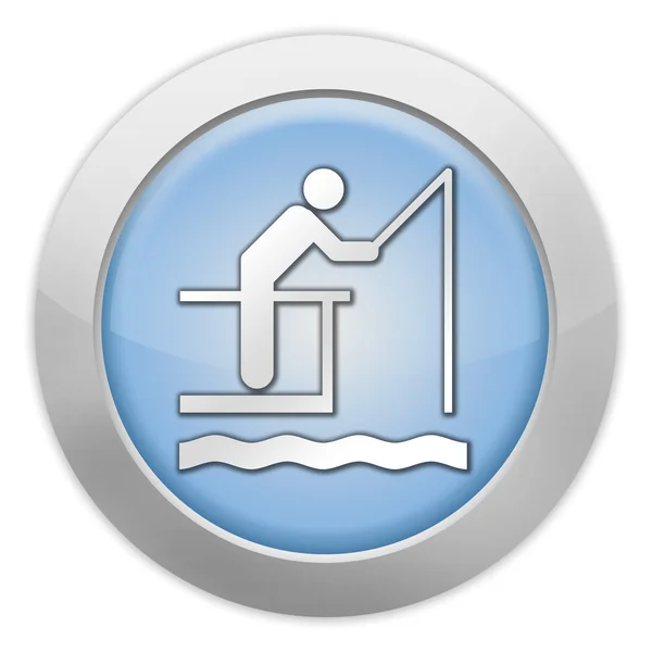 アイコン、ボタン、ピクトグラム釣り桟橋 — ストック写真