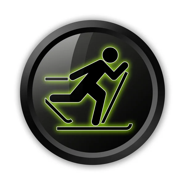 Icon, Button, Pictogram Cross-Country Skiing — Stock Photo, Image