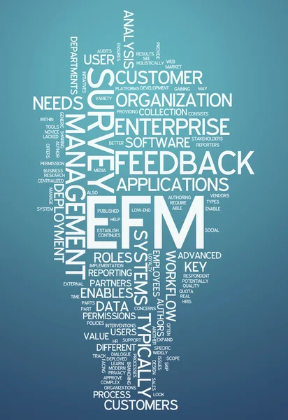 Gestione dei feedback aziendali di Word Cloud — Foto Stock