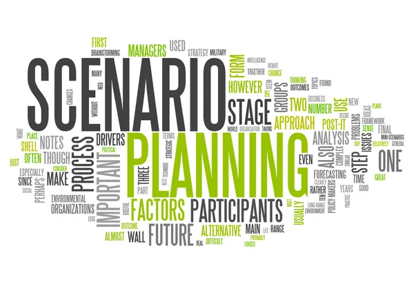 Word Cloud Scenario Planning — Stock Photo, Image