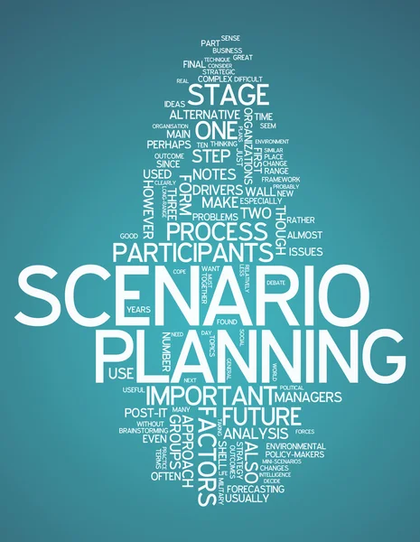 Word Cloud Scenario Planning — Stockfoto