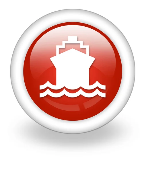 Pictogram, knop, pictogram schip, water transport — Stockfoto