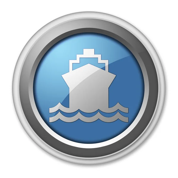 Pictogram, knop, pictogram schip, water transport — Stockfoto