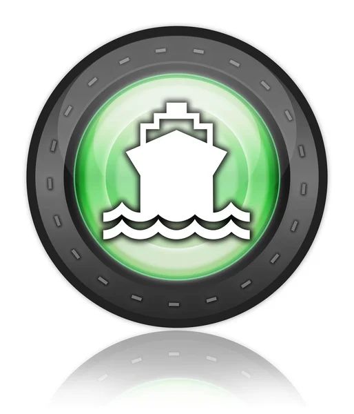 Pictogram, knop, pictogram schip, water transport — Stockfoto