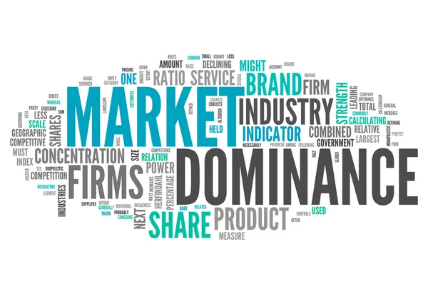 Word cloud marknadsdominans — Stockfoto