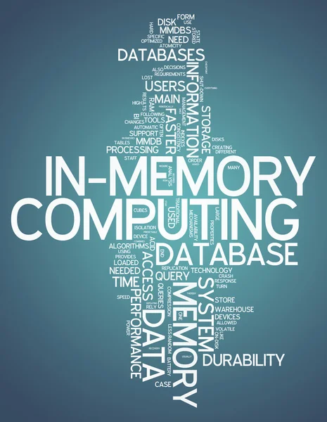 Computação em memória da nuvem do Word — Fotografia de Stock