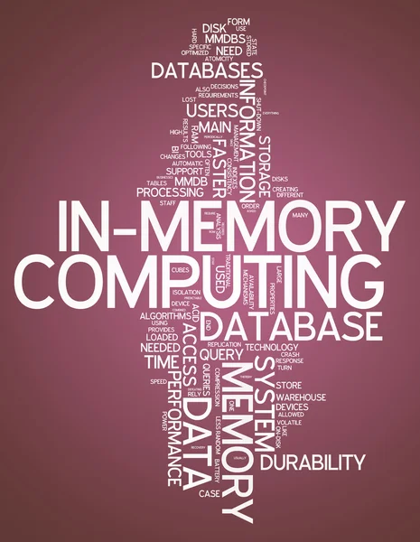 Szó, felhő számítástechnika a memóriában — Stock Fotó