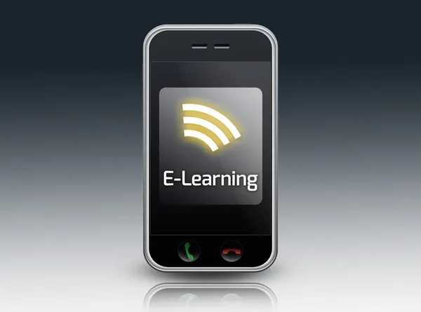 สมาร์ทโฟน E-Learning — ภาพถ่ายสต็อก