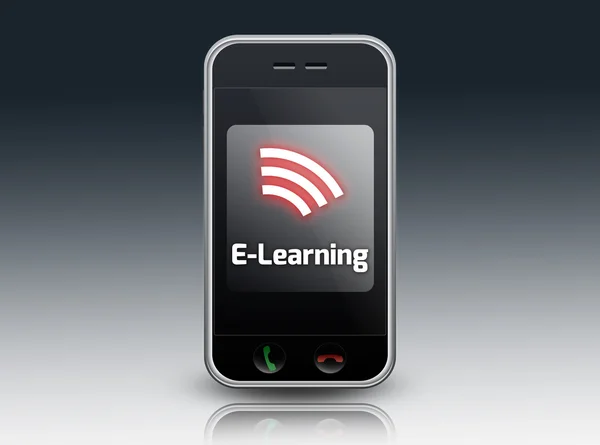 สมาร์ทโฟน E-Learning — ภาพถ่ายสต็อก