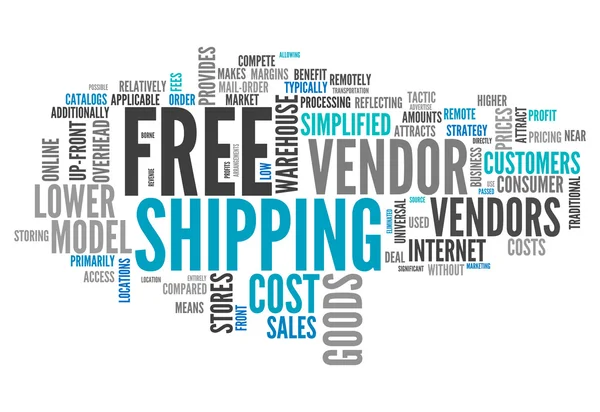 Word Cloud Free Shipping — Stock Photo, Image