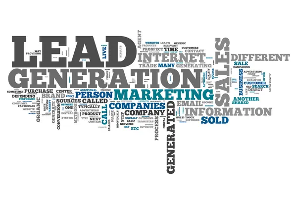 Word Cloud Lead Generation — Stockfoto