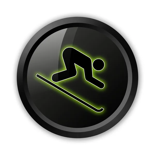 Icon, Button, Pictogram Downhill Skiing — Stock Photo, Image