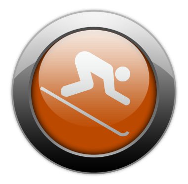 simge, düğme, piktogram yokuş aşağı Kayak