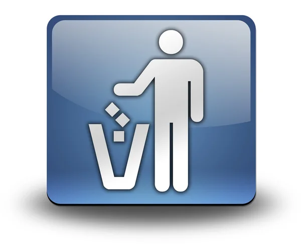 Icon, Button, Pictogram Litter Container — Stock Photo, Image