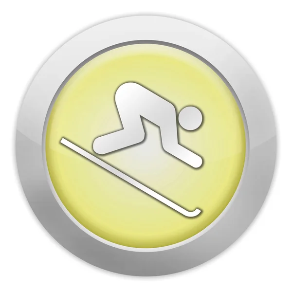 Icon, Button, Pictogram Downhill Skiing — Stock Photo, Image